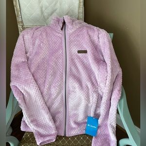 Columbia pink(aura) Sherpa Fleece size women’s medium.